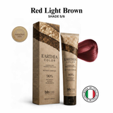 BBCOS EARTHIA COLOR Nathue Complex ammonia-free vegan permanent hair color 100ml in shade Red Light Brown