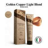 BBCOS EARTHIA COLOR Nathue Complex ammonia-free vegan permanent hair color 100ml in shade Golden Copper Light Blond
