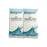 Bonjour Refreshing Towel - (25 Pcs) Pack | Scented, Portable, and Skin-Friendly Refreshment  Disposable Wet Wipes / Towels