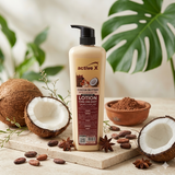 Applying body lotion on dry skin for hydration and smooth soft skin care daily use