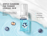 Mond’Sub Vegan Face Cleansing Mousse 120ml – Hydrating, Brightening, Oil-Control & Gentle Foaming Facial Cleanser (Strawberry, Blueberry, Green Tea, Vitamin C)