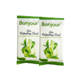 Bonjour Refreshing Towel - (25 Pcs) Pack | Scented, Portable, and Skin-Friendly Refreshment  Disposable Wet Wipes / Towels