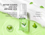Mond’Sub Vegan Face Cleansing Mousse 120ml – Hydrating, Brightening, Oil-Control & Gentle Foaming Facial Cleanser (Strawberry, Blueberry, Green Tea, Vitamin C)