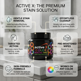 Hair color removal wipes helping clean hairline ears neck and scalp after coloring