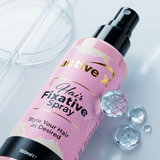 Hair fixative spray lightweight formula adds shine and smooth finish without stickiness