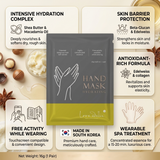 Hydrating Korean hand mask showing moisturizing and skin barrier support benefits