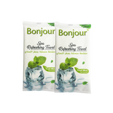 Bonjour Refreshing Towel - (25 Pcs) Pack | Scented, Portable, and Skin-Friendly Refreshment  Disposable Wet Wipes / Towels