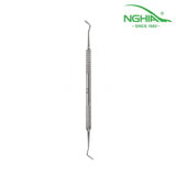 Nghia P-17 Stainless Steel Pedicure Curette – 151mm Professional Double-Ended Nail Cleaner Tool