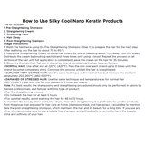Silky Cool Brazilian Nano Keratin Hair Straightening INDIVIDUAL – 120ml (4-Step Treatment) Smooth, Straighten, Nourish & Shine Professional Grade Hair Care