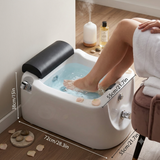Professional salon pedicure station featuring Pilot Jet SPA foot spa basin