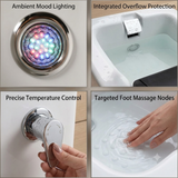 Dual pipeless whirlpool jet system inside Pilot 9011 pedicure spa tub