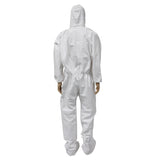 White protective suit on a white background