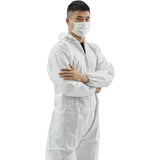 Professional-grade disposable protective coverall for medical, laboratory, and industrial use