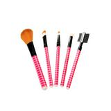 Pink and white Checkered Brush Set : Essential Brushes for Beginners