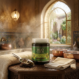 Luxury Moroccan spa-inspired skincare experience with Silky Cool Moroccan Soap