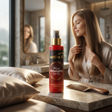 Silky smooth shiny hair result using detangler spray premium hair care UAE