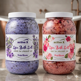 Spa bath salt 5kg petal bloom and violet bloom variants relaxing mineral bath soak set