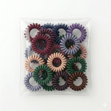 Spiral Hair Ties Mix Color F-18 pack of 20 no crease hair bands in assorted colors