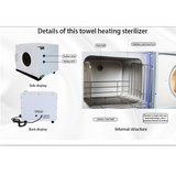 JF Hot Towel Cabinet M-2058  : Advanced UV Sterilizer with Transparent Door and Removable Shelves