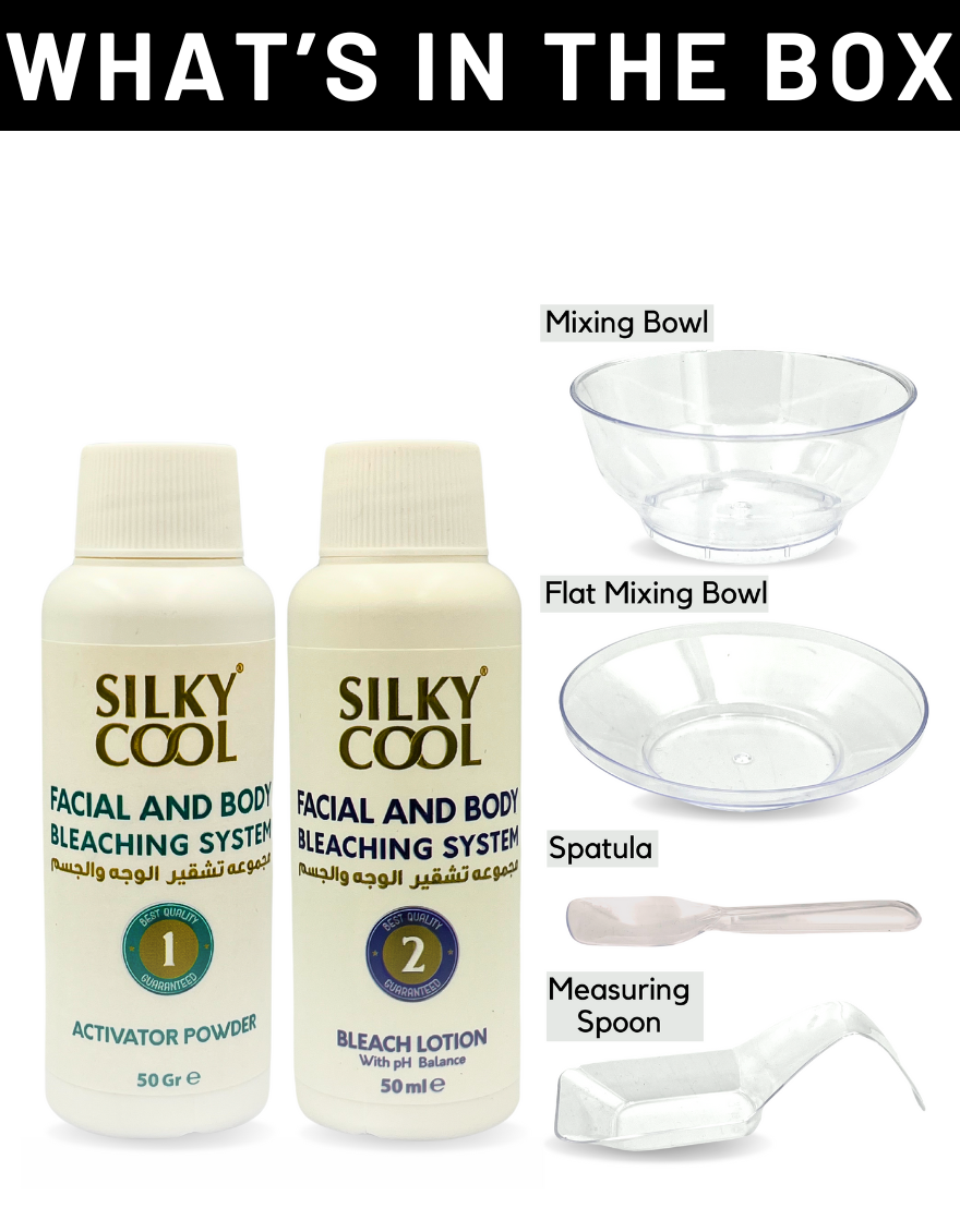 Silky Cool Facial and Body Bleaching Kit - Instant Lightening