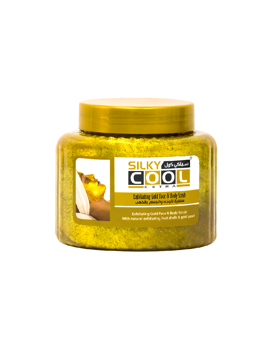 Silky Cool Face & Body Scrub Gel 300 ml - Gold | Refreshing Exfoliating Scrub