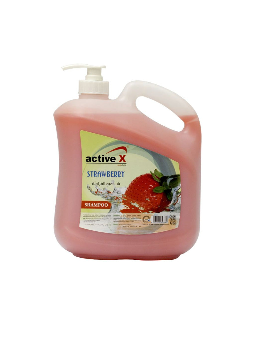 ActiveX Hair Shampoo 4.2 Litre - Strawberry | Revitalizing and Fragrant Hair Care Solution