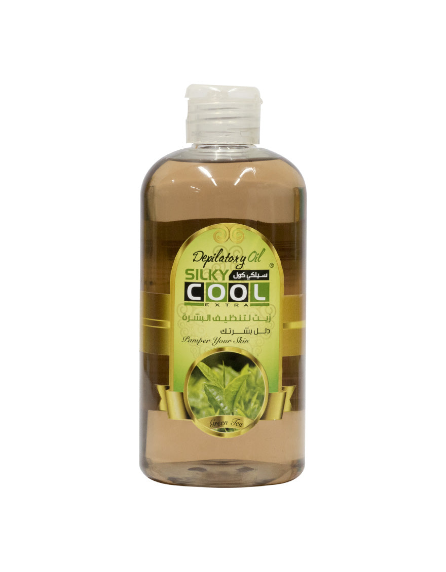 Silky Cool Depilatory Oil 500Ml - Green Tea
