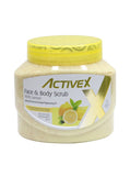 ActiveX Face & Body Scrub 500ml - Lemon - Revitalizing and Brightening Skincare