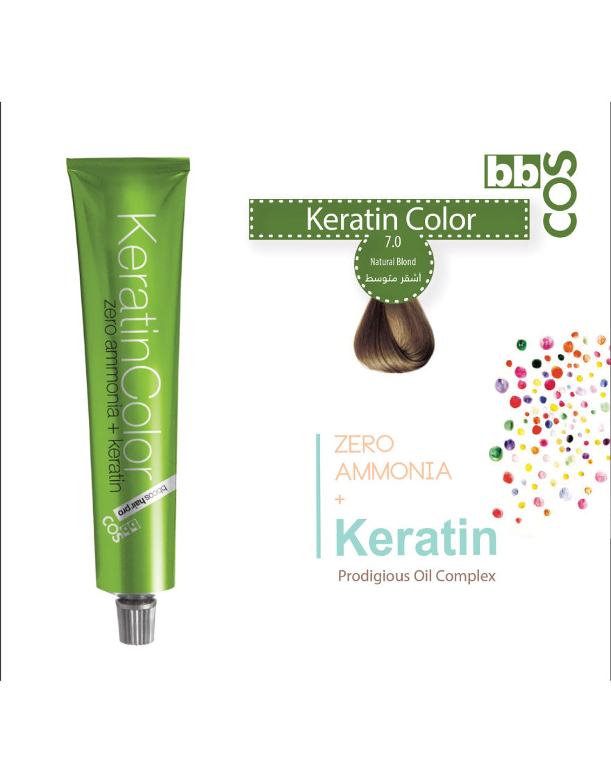 Keratin Hair Color 100 ml 7.0