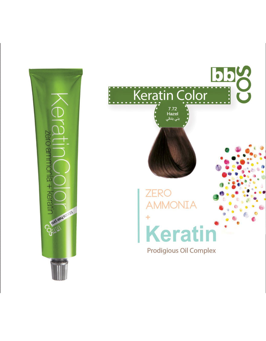 Keratin Hair Color 100 ml 7.72