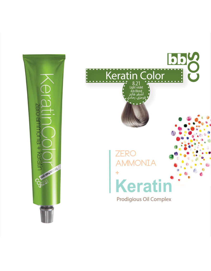 Keratin Hair Color 100 ml 8.21