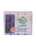 Taous Natural Moroccan Bar Soap Pack of 4 - Lavender - 125g each