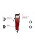 Moser Professional Hair Clipper 1400-0150 Red (3 Pin) - for Professional Haircutting and Styling