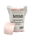 Mimi Cotton Puffs 100 Pcs (Pink) - Soft Cotton Puffs - for Makeup