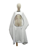 Cutting Cape with See-Through Mobile Window - White 00139