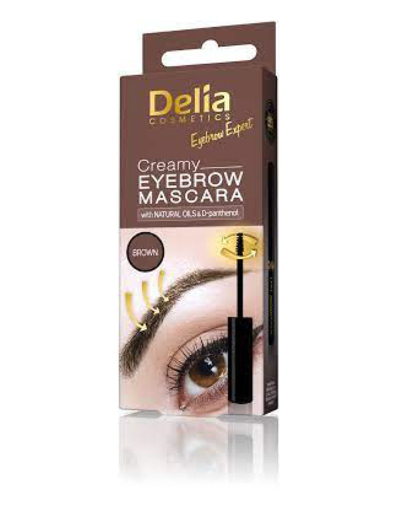 Delia Creamy Eyebrow Mascara Brown Milia Cosmetics