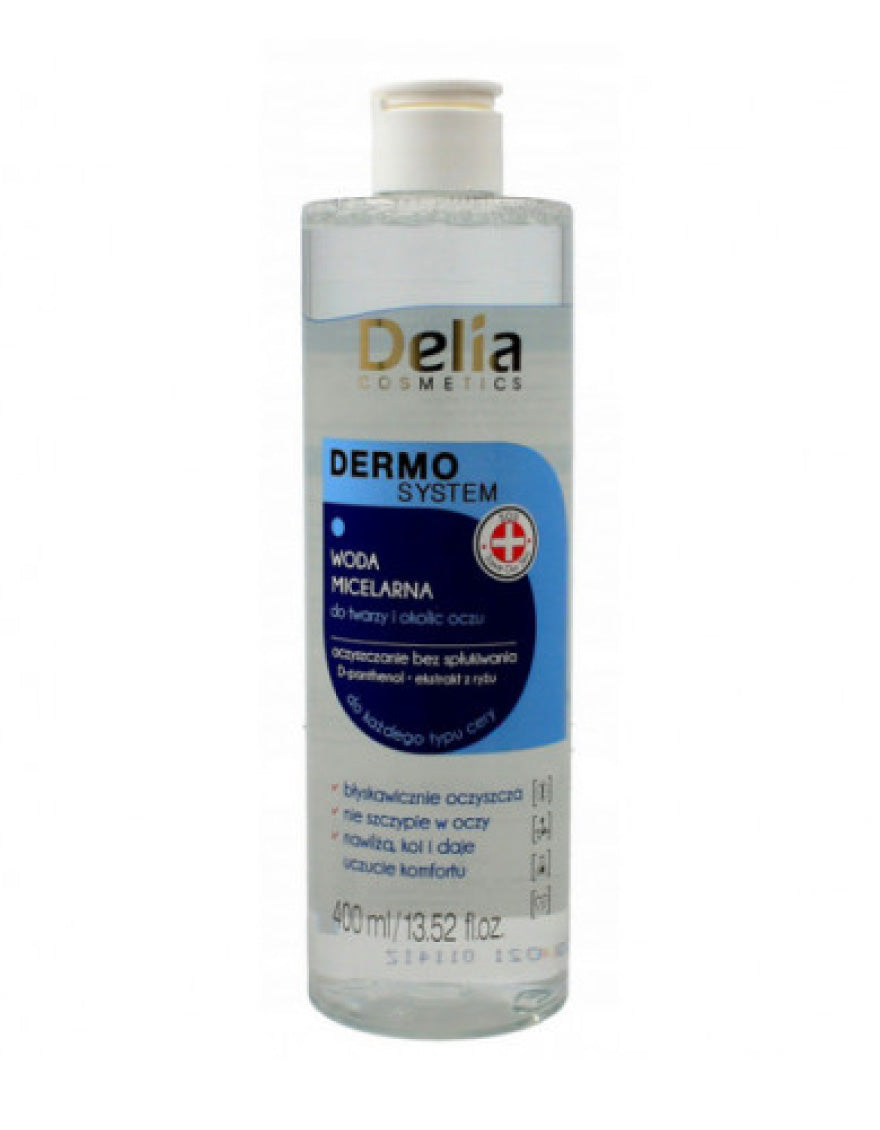 Delia Dermo System Micellar Water for Face & Eye Area 400 ml - Gentle Cleansing for Skin