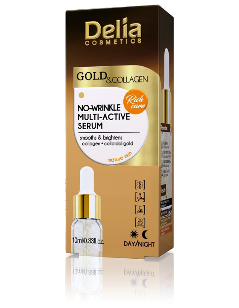 Delia Gold And Collagen No Wrinkle Multi Active Serum 10 Ml Milia Cosmetics 