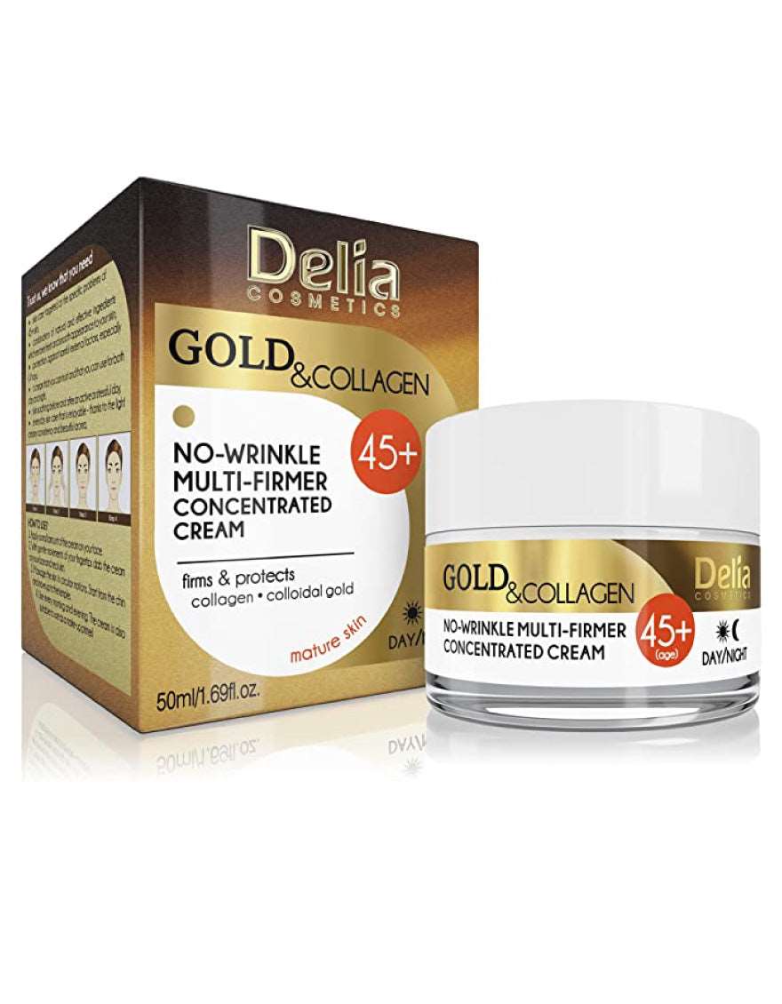 Delia Gold & Collagen No Wrinkle Multi Firmer Concentrated Cream 45+ 50 ml