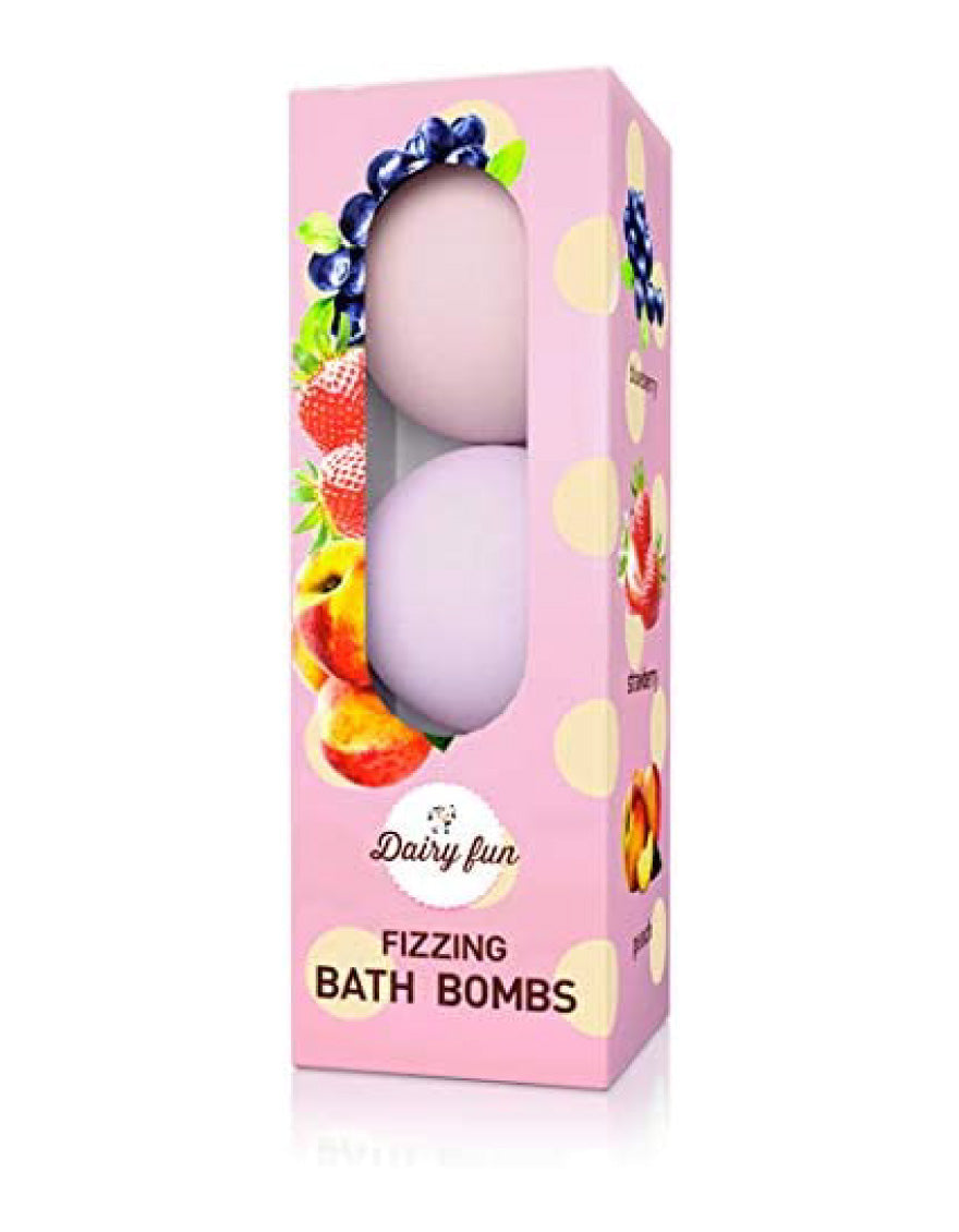 Delia Dairy Fun Fizzing Bath Bombs 3 Pcs Set )S,B,P(