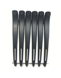 Carbon Hair clip 6 Pcs Bag E-12 Black