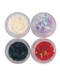 Thuya Glitter Open Diamond Nail Art Set - Pack of 4 - Sparkling Designs for Nails
