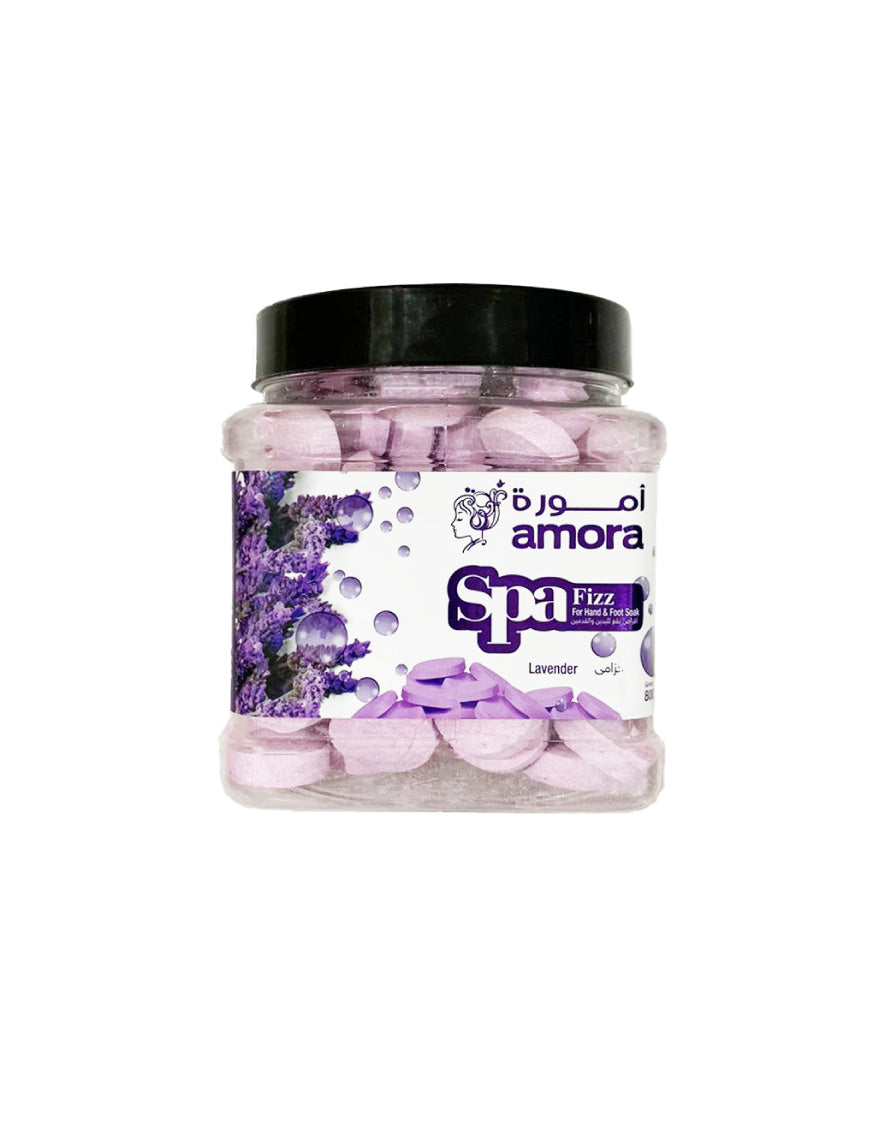 Amora Spa Nail and Foot 800 Gm Fizzy Tablets - Lavender - Relaxing Foot Soak