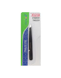 Jully France Eyebrow Tweezer 10 cm With Comb JF-1607 Black - for Shaping and Grooming Eyebrows