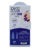 Pilot Club Long Stiletto Tips )240 Pcs( - Clear