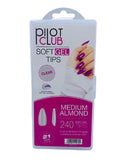 Pilot Club Medium Almond Tips )240 Pcs( - Clear