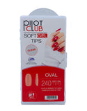 Pilot Club Oval Tips )240 Pcs( - Clear