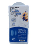 Pilot Club Medium Square Tips )240 Pcs(- Clear